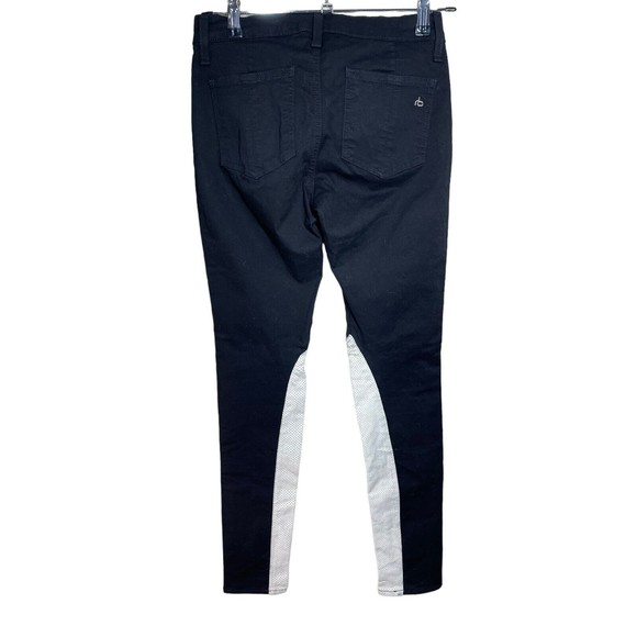 Rag & Bone Jean Womens Leather Mid-Rise Skinny Leg Jeans Pants Black Size 25 - Picture 3 of 16